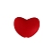 Silicone Beads, DIY Nursing Necklaces Making, Heart, Red, 17x20mm