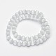キャッツアイビーズ  ラウンド  ホワイト  8mm  穴：1mm  14.5インチ/連  約49個/連&nbsp;X-CER8mm01-2