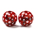 Printed Wood Round Beads&nbsp;WOOD-C012-01C-2