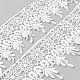 ポリエステルリボン  花  ホワイト  3-1/2~3-5/8インチ（90~92mm）  約15.00ヤード（13.72m）/ロール&nbsp;OCOR-WH0111-85-1