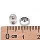 変色防止ロジウムメッキスターリングシルバーのイヤリングナット925個  プラチナ  5x6x3mm  穴：0.7mm  約100個/10g&nbsp;STER-E041-11B-4