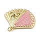 Rack Plating Brass Enamel Pendants&nbsp;KK-Z064-01G-3