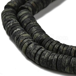 天然カンババジャスパービーズ連売り  艶消し  ディスクビーズ  ヒシビーズ  6.5x1.5mm  穴：0.8mm  約248~253個/連  15~15.31インチ（38.1~38.9cm）&nbsp;G-P575-B13-6x1mm