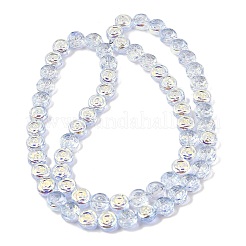 Electroplate Baking Paint Transparent Glass Beads Strands&nbsp;GL-CBA2ED2-05J