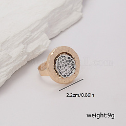 女性のためのファッショナブルなデザインの亜鉛合金リング  フラットラウンド  22mm&nbsp;QR1241-2