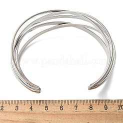 Electrophoresis Iron Cuff Bangles&nbsp;BJEW-M057-07P