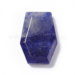 天然石ソーダライトペンダント  ポリゴンのチャーム  21~26x16~19x6mm  穴：1mm&nbsp;G-C002-01D