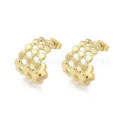 Ion Plating(IP) 304 Stainless Steel C-Shaped Stud Earrings for Women&nbsp;EJEW-A119-15G