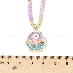 Natural Lavender Amethyst Pendant Necklaces for Women&nbsp;NJEW-G165-01C-G