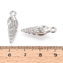 304ステンレスペンダント  コンクチャーム  ステンレス鋼色  24x7.5x6mm  穴：2mm&nbsp;STAS-N114-25P