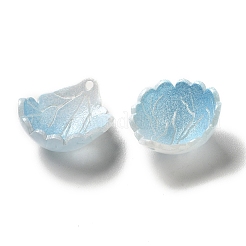 アクリルチャーム  花びら  ライトスカイブルー  13~16x7~9mm  穴：0.8~1mm&nbsp;SACR-C002-25