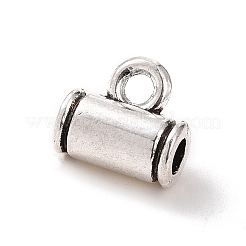 チベットスタイルの合金チューブベイル  ループベイル  ペンダントベイル  コラム  アンティークシルバー  7x8x4mm  穴：1.6mm  内径：2mm  1000個/ 500g&nbsp;PALLOY-P293-211
