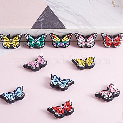 14個7色シリコンビーズ  DIYネックレスとブレスレットの作り方  蝶  ミックスカラー  30.5x20.5x8.5mm  穴：2.5mm&nbsp;JX752A