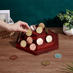 Wooden Coin Display Cases&nbsp;AJEW-WH0270-603
