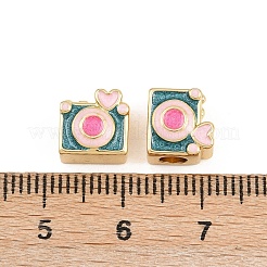 Brass Enamel Beads&nbsp;KK-B157-07G