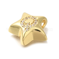 Rack Plating Brass Micro Pave Cubic Zirconia Pendants&nbsp;KK-I722-05G-Q