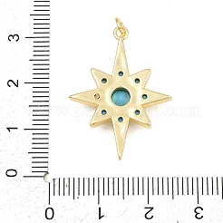 Brass Micro Pave Sky Blue Cubic Zirconia Pendants&nbsp;CU-CBA4A93-03H-G