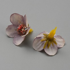 布模造デイジーの花  造花頭  お祭り＆パーティー用品  パープル  23~25x10~15mm  穴：2mm&nbsp;AJEW-WH0083-24A