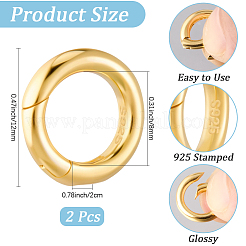 925 Sterling Silver Spring Gate Rings&nbsp;STER-CN0001-43G