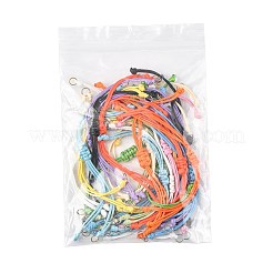 24個12色のワックスポリエステルコードブレスレット作り  ミックスカラー  9-3/4インチ（24.9cm）  2個/カラー&nbsp;BJEW-FS00028