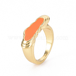 Alloy Enamel Wide Band Rings&nbsp;RJEW-N034-003B-RS