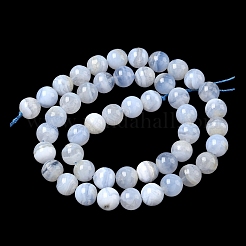 Grade A Natural Blue Lace Agate Beads Strands&nbsp;G-F222-29-8mm-1