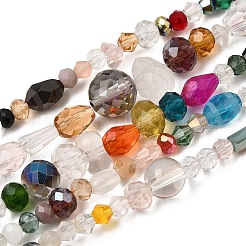 Mixed Electroplate Glass Beads Strands&nbsp;EGLA-A003-01