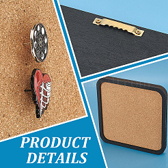 Wall Mounted Brooch Jewelry Display Cork Tray&nbsp;AJEW-WH0016-26E