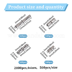 2000Pcs 4 Styles Glass Twisted Bugle Beads&nbsp;SEED-GO0001-09C