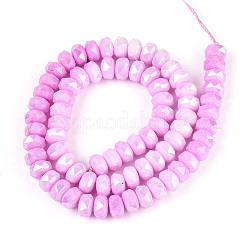 Anti-Tarnish Electroplate Glass Beads Strands&nbsp;GLAA-T025-8mm-11G