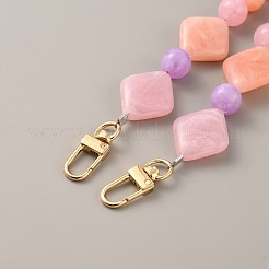 Resin Imitation Gemstone Beaded Bag Handles&nbsp;FIND-WH0033-63LG-08
