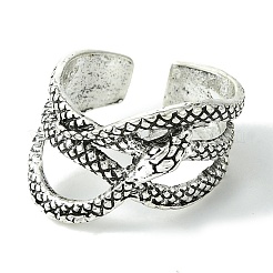 Snake Alloy Open Cuff Rings&nbsp;RJEW-K275-61AS