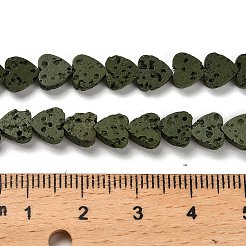 Synthetic Lava Rock Dyed Beads Strands&nbsp;G-R010-01D