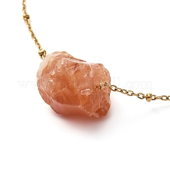 Rough Raw Natural Mixed Stone Pendant Necklaces&nbsp;NJEW-JN03641