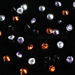 40Pcs 4 Colors Cubic Zirconia Cabochons&nbsp;ZIRC-YW0001-20C
