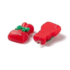 Christmas Theme Opaque Resin Pendants&nbsp;FIND-E025-13