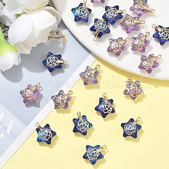 20Pcs 2 Colors Electroplate Glass Pendants&nbsp;GLAA-YW0004-53
