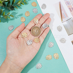 20Pcs 2 Colors 201 Stainless Steel Pendants&nbsp;STAS-SC0004-12