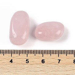 天然石ローズクォーツビーズ  穴がないビーズ  ナゲット  タンブルストーン  花瓶フィラーの宝石  8~21x5~18x5~21mm  約285個/1000g&nbsp;G-M371-01A
