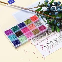 180G 15 Colors Baking Paint K9 Glass Seed Beads&nbsp;SEED-JQ0003-01C-2mm
