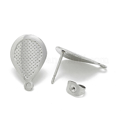 Non-Tarnish 304 Stainless Steel Stud Earring Findings&nbsp;STAS-Q225-08A