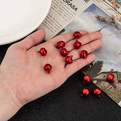アルミベルのチャーム  レッド  14x11.5x10mm  穴：2mm&nbsp;X-ALUM-R002-03