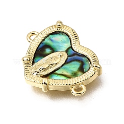Virgin Mary Theme Brass & Natural Shell Connector Charms&nbsp;SH-CBA7C77-03A-G02