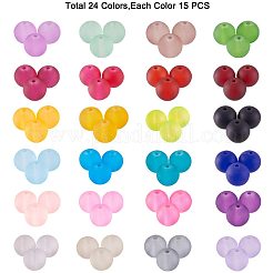24colors Transparent Glass Beads&nbsp;GLAA-PH0006-01-10mm