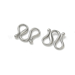 304ステンレススチールフック留め具  メートルの留め金  ステンレス鋼色  10x11.5x1mm  穴：3mm&nbsp;STAS-Z179-04P