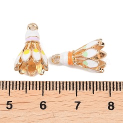 合金エナメルチャーム  バドミントンのチャーム  ゴールドカラー  ミックスカラー  16x10x10mm  穴：1.2mm&nbsp;ENAM-A012-09G