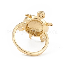 Cubic Zirconia Tortoise Adjustable Ring&nbsp;RJEW-L100-022G
