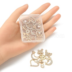 20Pcs 20 Style Alloy Crystal Rhinestone Pendants&nbsp;FIND-YW0003-36