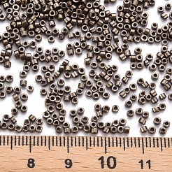ガラスシリンダービーズ  シードビーズ  メタリックカラー  焼き付け塗料  丸い穴  コーヒー  1.5~2x1~2mm  穴：0.8mm  約8000個/袋  約1ポンド/バッグ&nbsp;SEED-S047-B-015