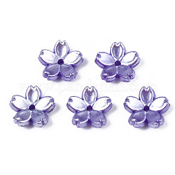 アクリルパール調ビーズ  さくらの花  ミックスカラー  11x11.5x4mm  穴：1.4mm&nbsp;OACR-N012-002